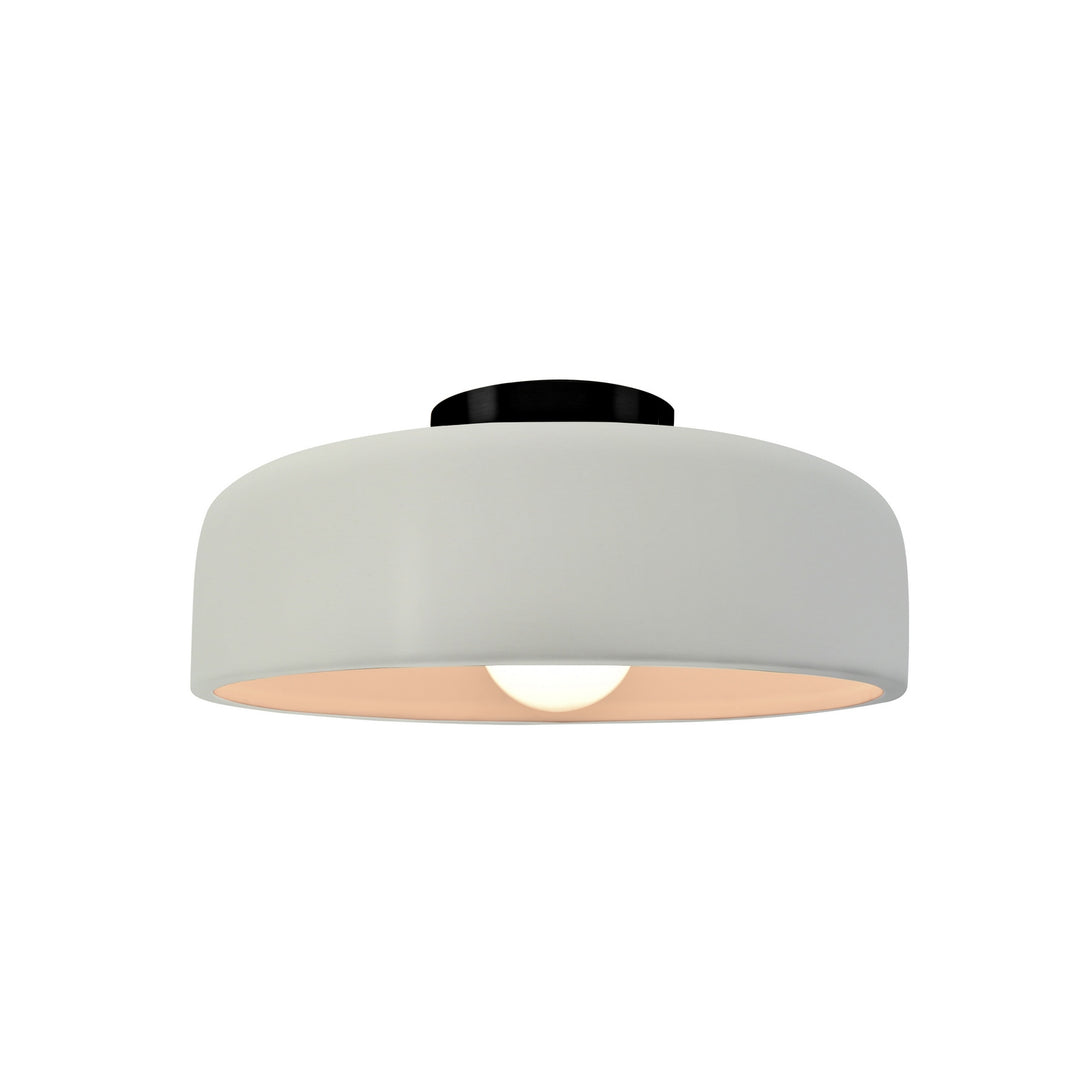 Justice Designs - CER-6340-MAT-MBLK - One Light Semi-Flush Mount - Radiance Collection - Matte Black