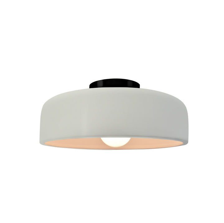 Justice Designs - CER-6340-MAT-MBLK - One Light Semi-Flush Mount - Radiance Collection - Matte Black