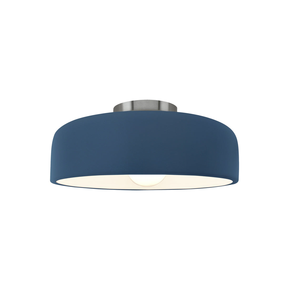 Justice Designs - CER-6340-MDMT-NCKL - One Light Semi-Flush Mount - Radiance Collection - Brushed Nickel