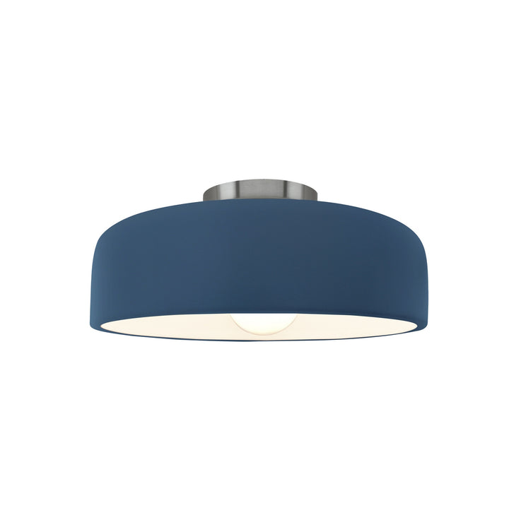 Justice Designs - CER-6340-MDMT-NCKL - One Light Semi-Flush Mount - Radiance Collection - Brushed Nickel