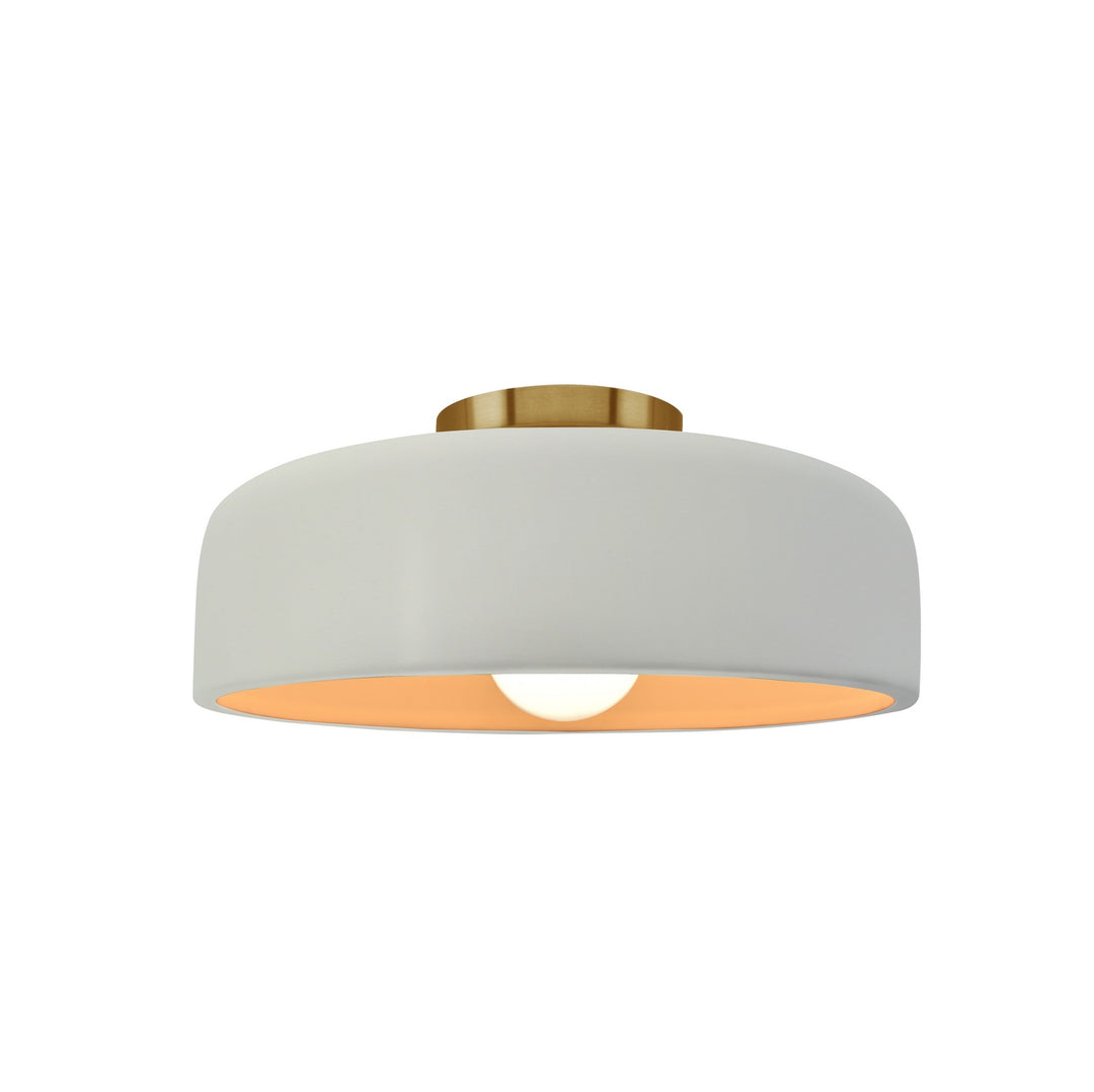 Justice Designs - CER-6340-MTGD-BRSS - One Light Semi-Flush Mount - Radiance Collection - Brushed Brass