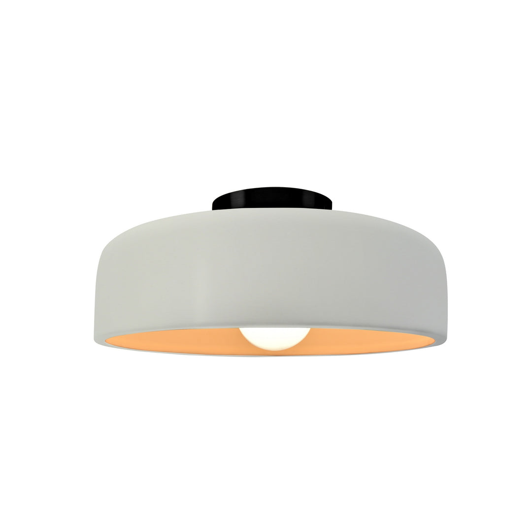 Justice Designs - CER-6340-MTGD-MBLK - One Light Semi-Flush Mount - Radiance Collection - Matte Black