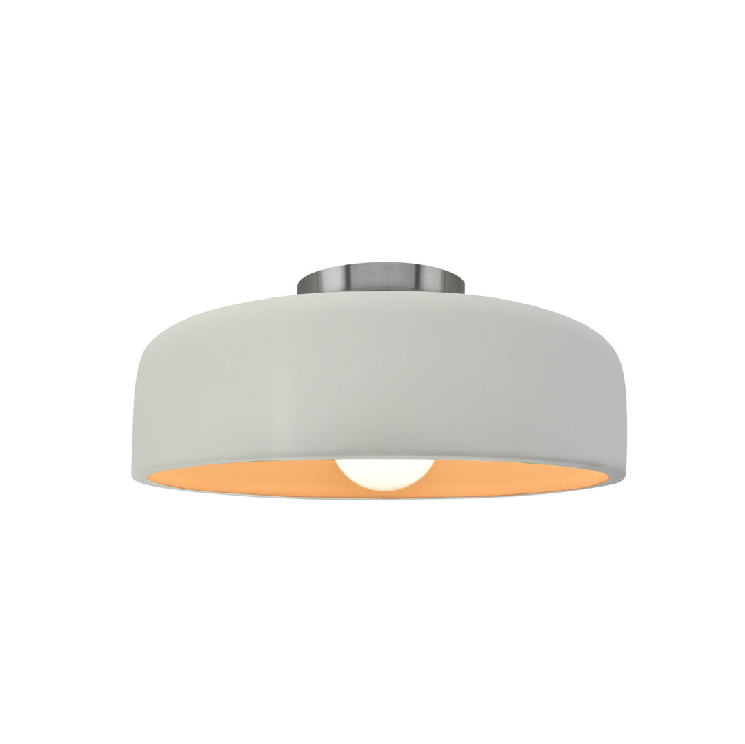 Justice Designs - CER-6340-MTGD-NCKL - One Light Semi-Flush Mount - Radiance Collection - Brushed Nickel