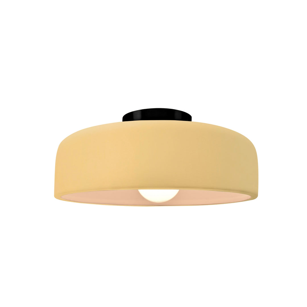 Justice Designs - CER-6340-MYLW-MBLK - One Light Semi-Flush Mount - Radiance Collection - Matte Black