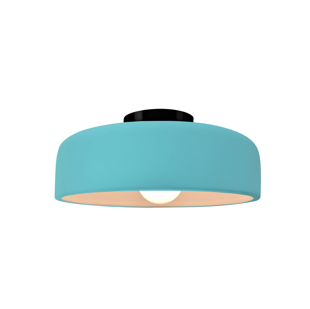 Justice Designs - CER-6340-RFPL-MBLK - One Light Semi-Flush Mount - Radiance Collection - Matte Black