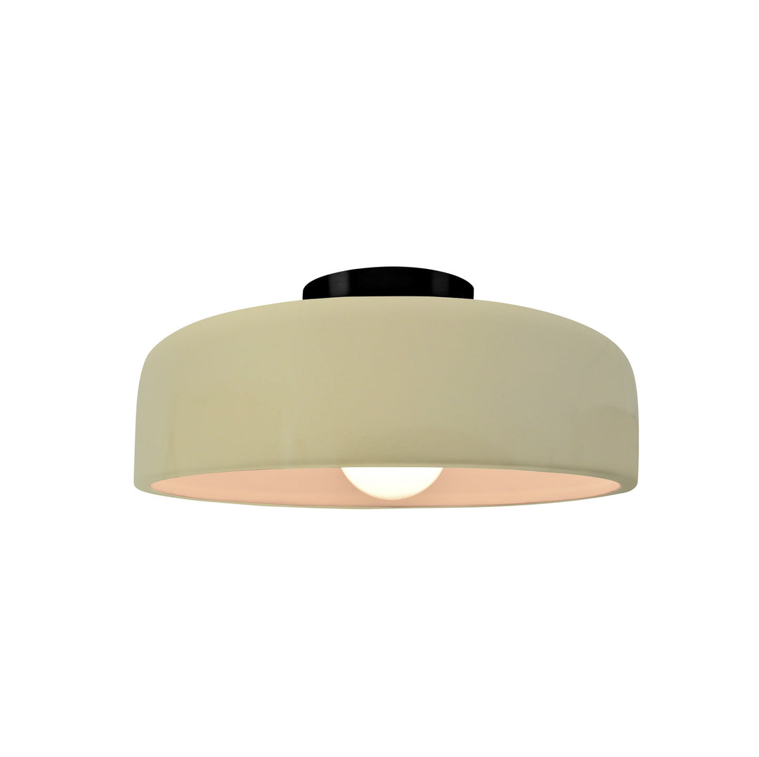 Justice Designs - CER-6340-VAN-MBLK - One Light Semi-Flush Mount - Radiance Collection - Matte Black