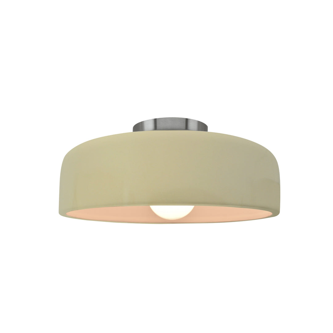 Justice Designs - CER-6340-VAN-NCKL - One Light Semi-Flush Mount - Radiance Collection - Brushed Nickel