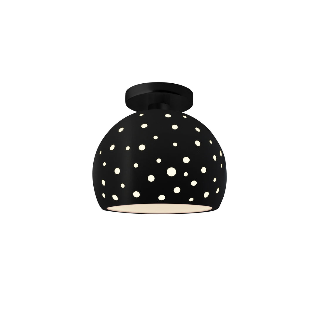 Justice Designs - CER-6357-CRB-MBLK - One Light Semi-Flush Mount - Radiance Collection - Matte Black