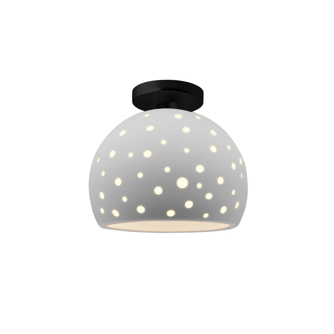 Justice Designs - CER-6359-BIS-MBLK - One Light Semi-Flush Mount - Radiance Collection - Matte Black
