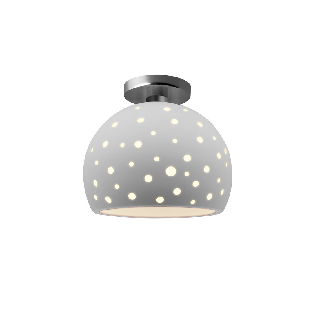 Justice Designs - CER-6359-BIS-NCKL - One Light Semi-Flush Mount - Radiance Collection - Brushed Nickel