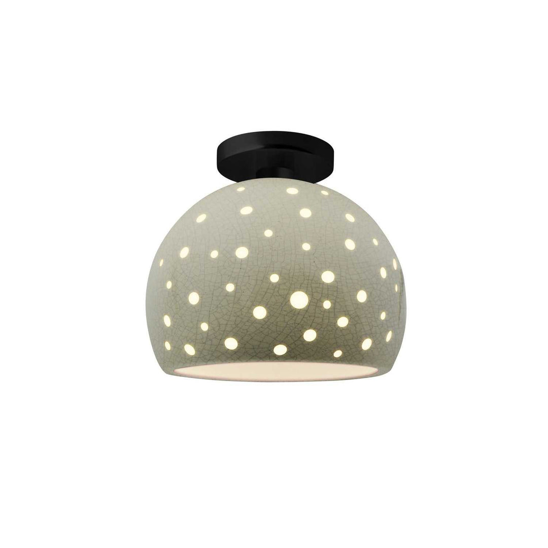 Radiance Collection One Light Semi-Flush Mount in Matte Black Justice Designs