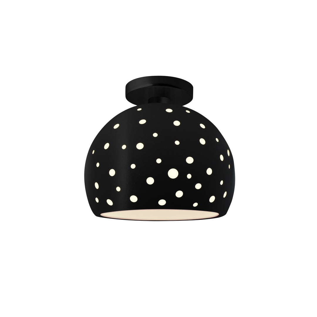 Justice Designs - CER-6359-CRB-MBLK - One Light Semi-Flush Mount - Radiance Collection - Matte Black