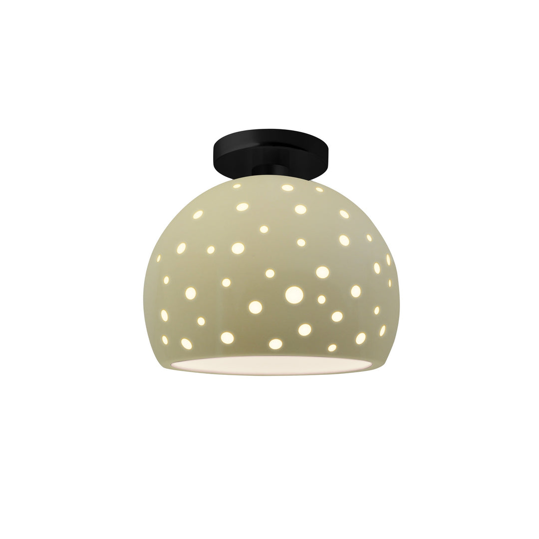 Justice Designs - CER-6359-VAN-MBLK - One Light Semi-Flush Mount - Radiance Collection - Matte Black