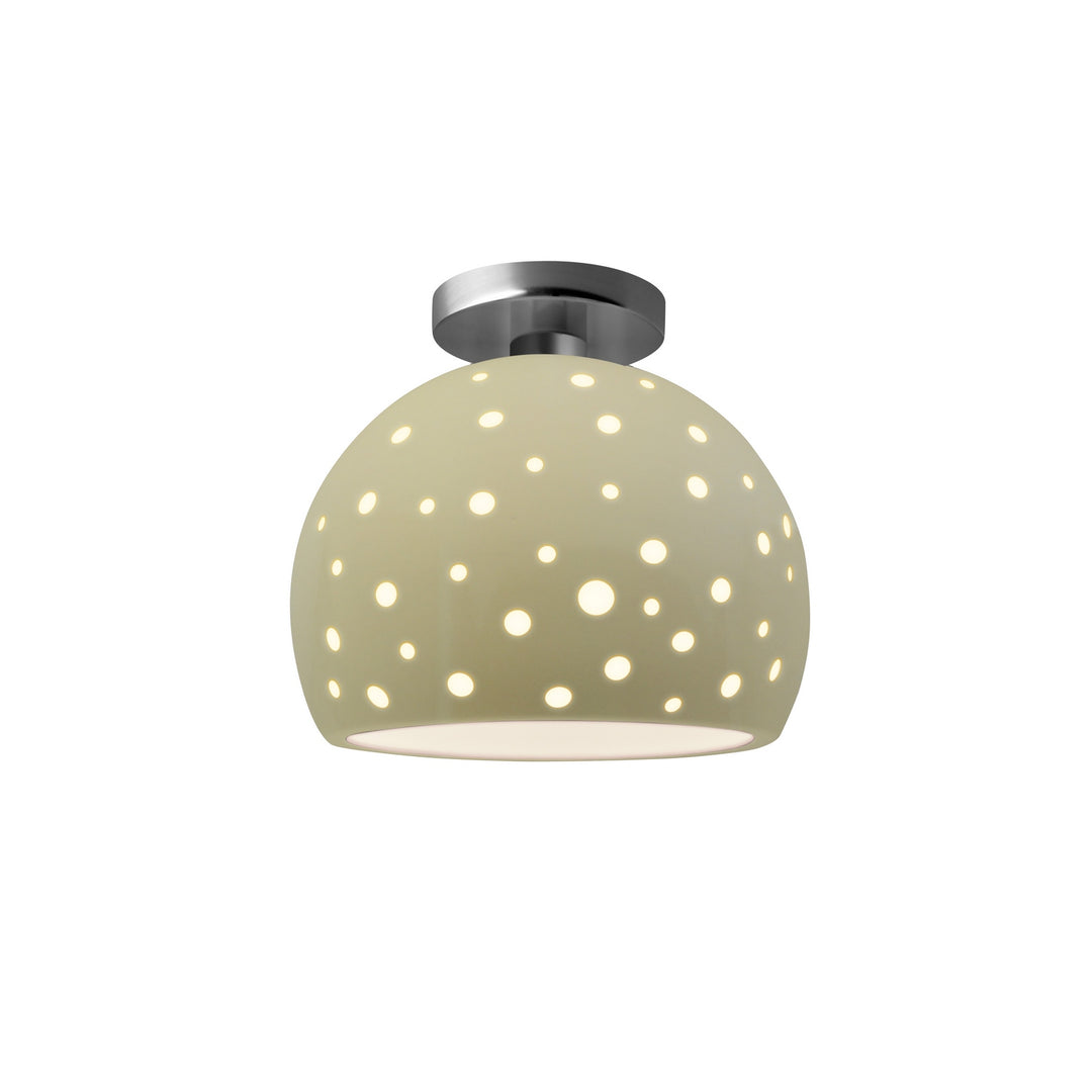 Justice Designs - CER-6359-VAN-NCKL - One Light Semi-Flush Mount - Radiance Collection - Brushed Nickel