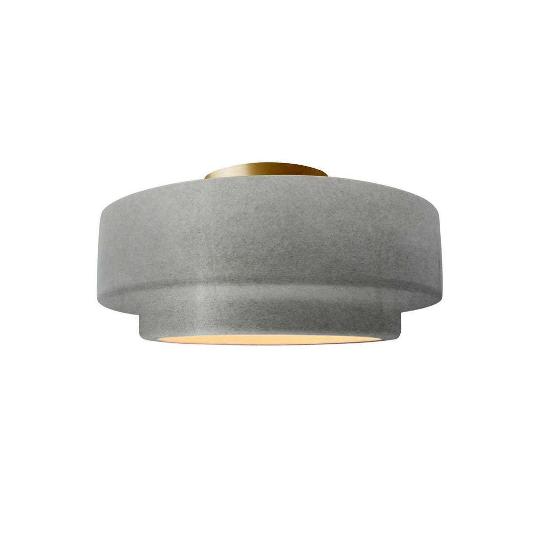 Radiance Collection One Light Semi-Flush Mount in Brushed Brass Justice Designs