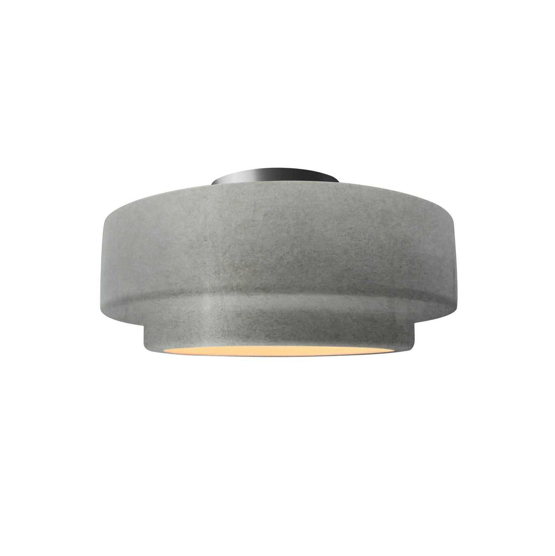 Radiance Collection One Light Semi-Flush Mount in Brushed Nickel Justice Designs