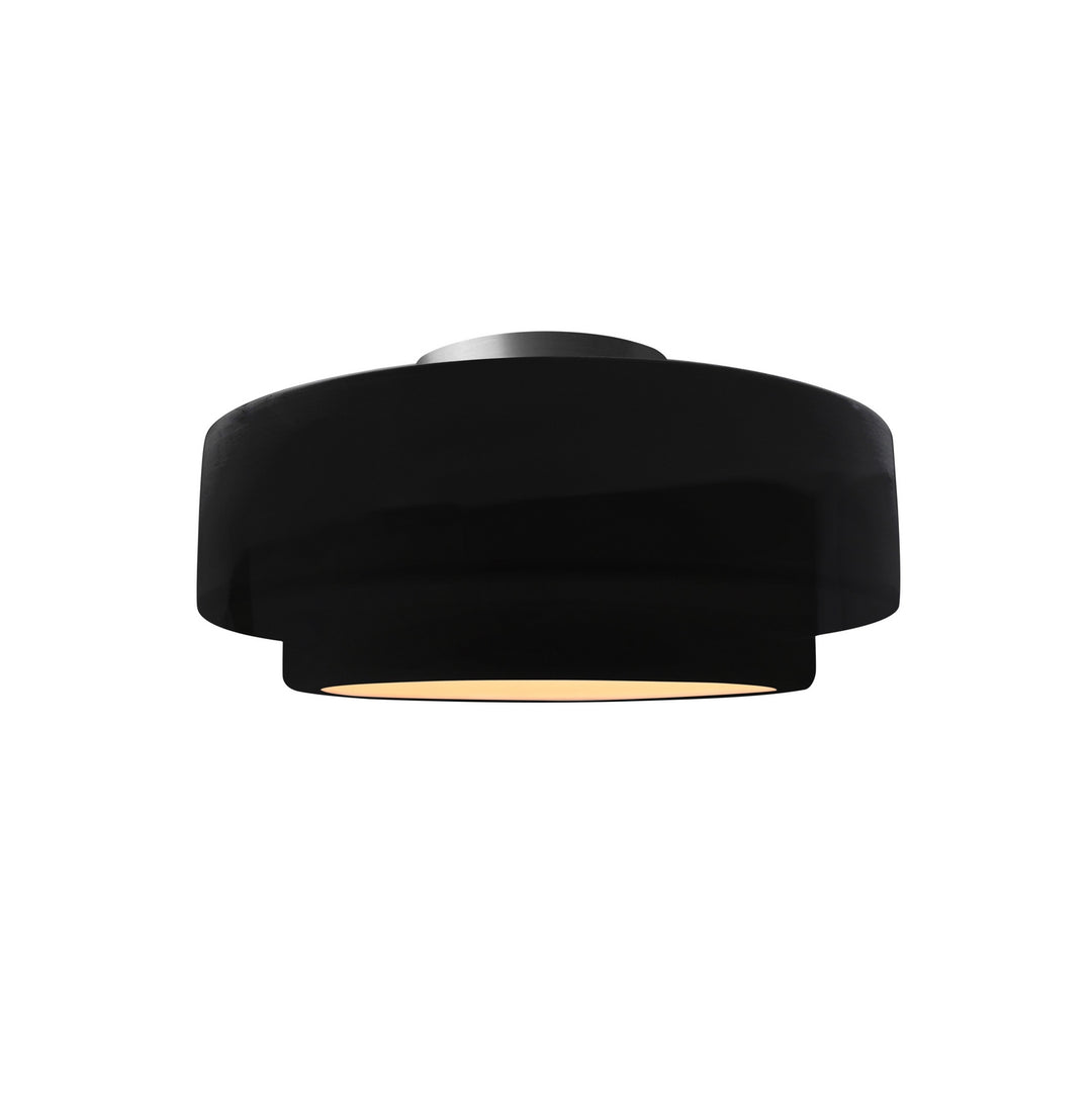 Justice Designs - CER-6360-BKMT-NCKL - One Light Semi-Flush Mount - Radiance Collection - Brushed Nickel