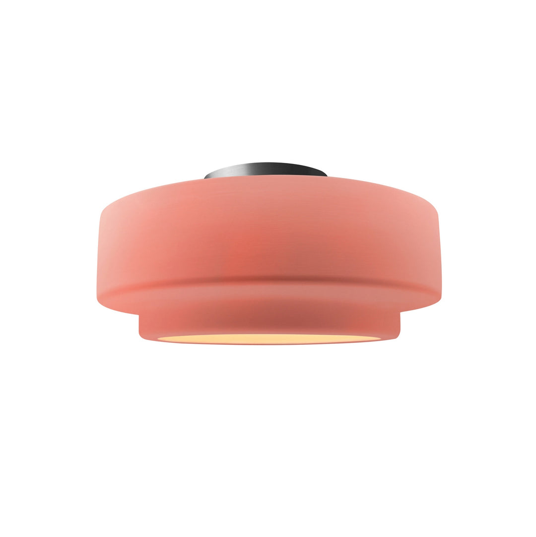 Justice Designs - CER-6360-BSH-NCKL - One Light Semi-Flush Mount - Radiance Collection - Brushed Nickel