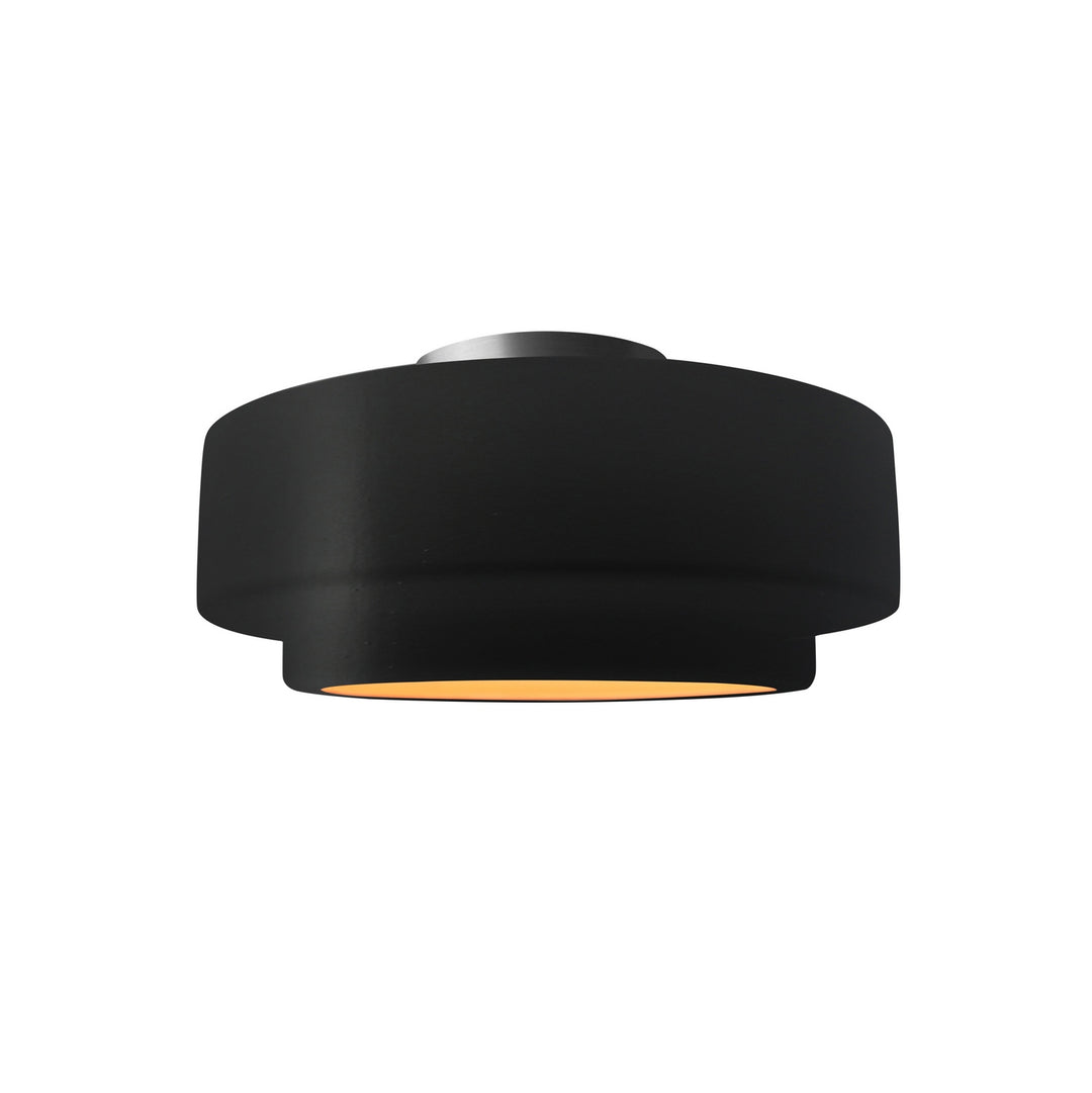 Justice Designs - CER-6360-CBGD-NCKL - One Light Semi-Flush Mount - Radiance Collection - Brushed Nickel