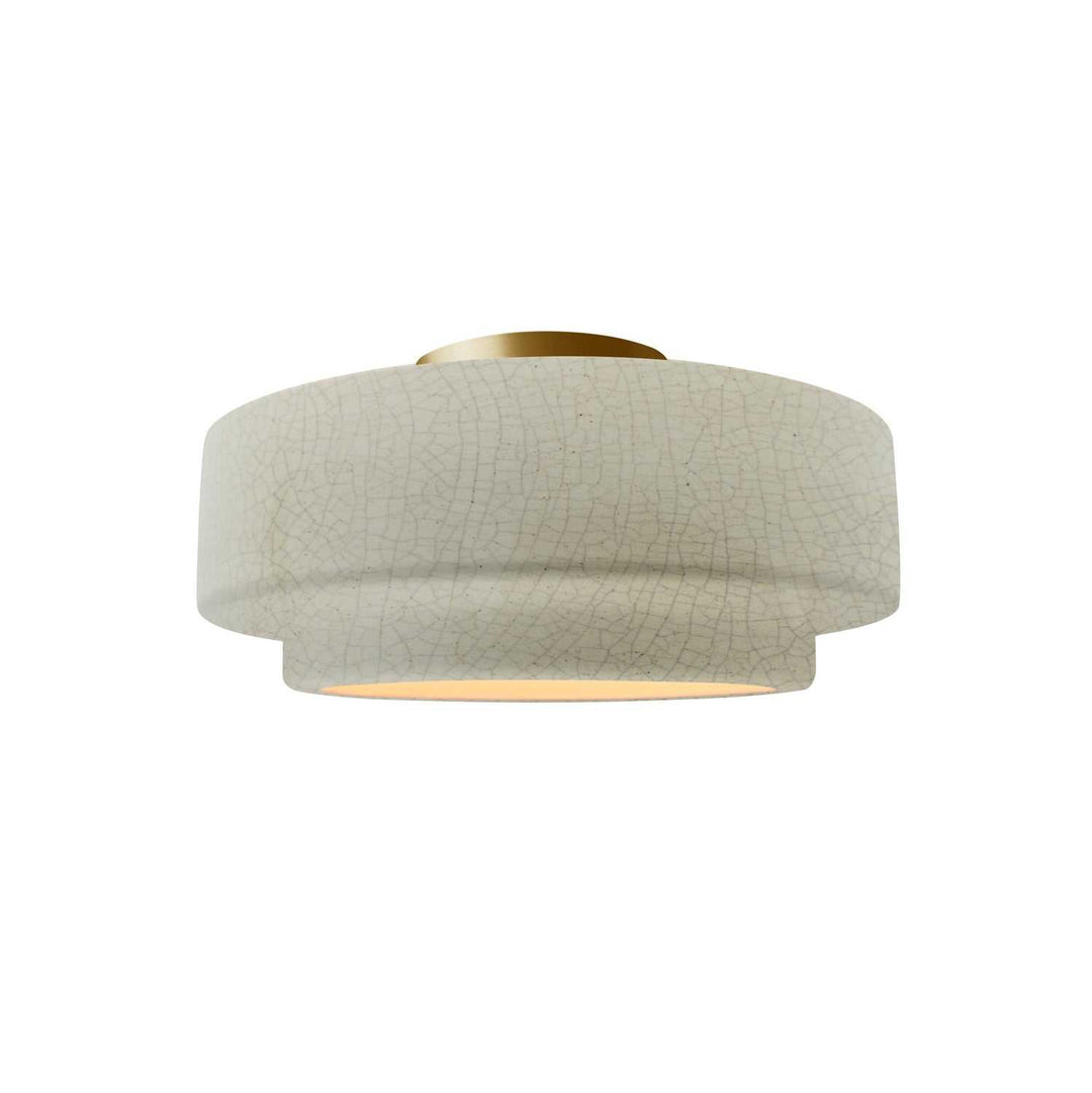 Radiance Collection One Light Semi-Flush Mount in Brushed Brass Justice Designs