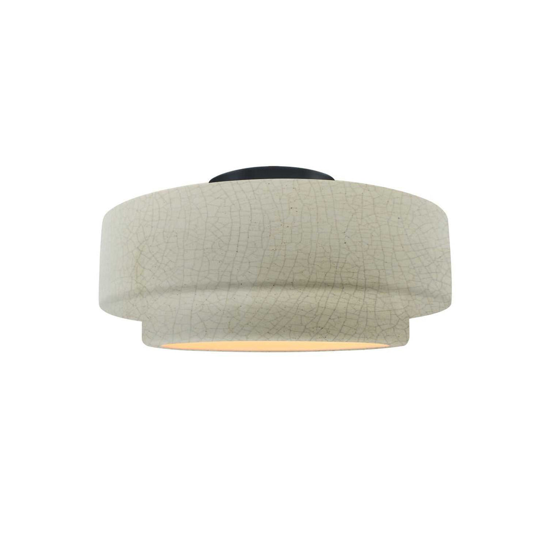 Radiance Collection One Light Semi-Flush Mount in Matte Black Justice Designs