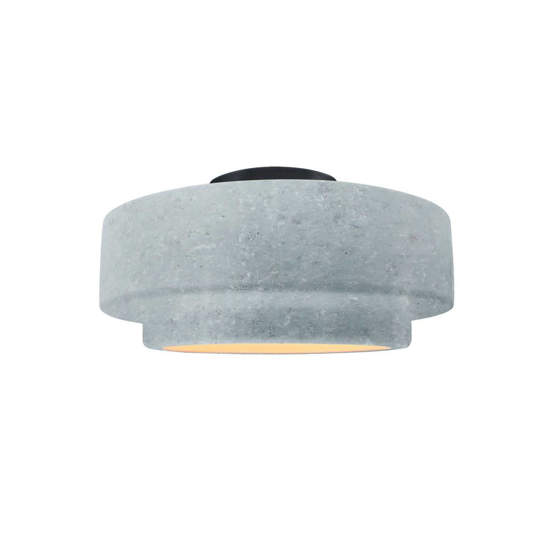 Radiance Collection One Light Semi-Flush Mount in Matte Black Justice Designs