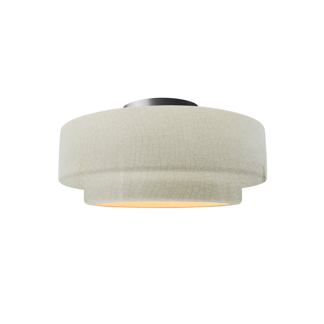 Justice Designs - CER-6360-CRK-NCKL - One Light Semi-Flush Mount - Radiance Collection - Brushed Nickel