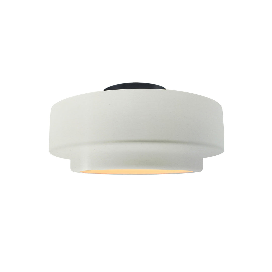 Justice Designs - CER-6360-MAT-MBLK - One Light Semi-Flush Mount - Radiance Collection - Matte Black