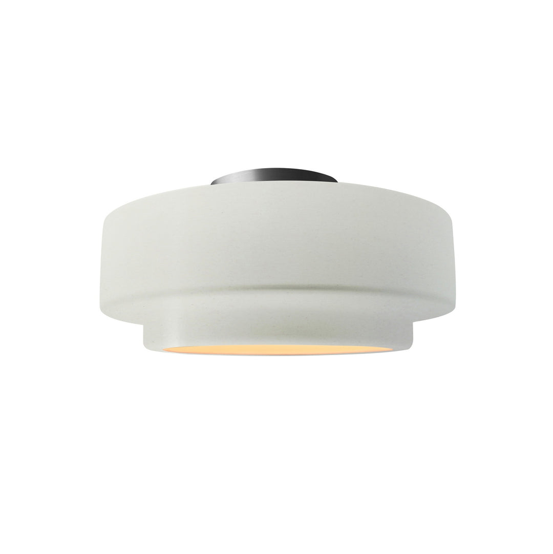 Justice Designs - CER-6360-MAT-NCKL - One Light Semi-Flush Mount - Radiance Collection - Brushed Nickel