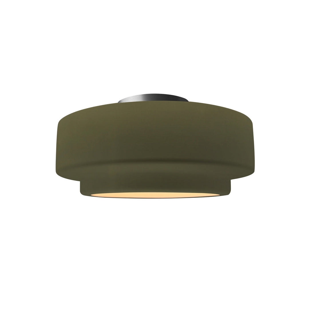 Justice Designs - CER-6360-MGRN-NCKL - One Light Semi-Flush Mount - Radiance Collection - Brushed Nickel