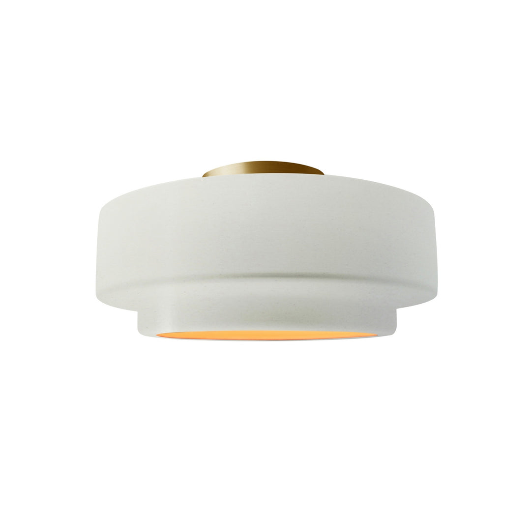 Justice Designs - CER-6360-MTGD-BRSS - One Light Semi-Flush Mount - Radiance Collection - Brushed Brass