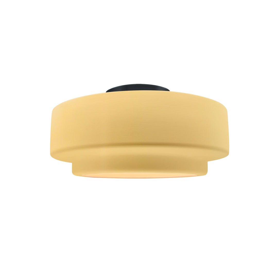 Justice Designs - CER-6360-MYLW-MBLK - One Light Semi-Flush Mount - Radiance Collection - Matte Black