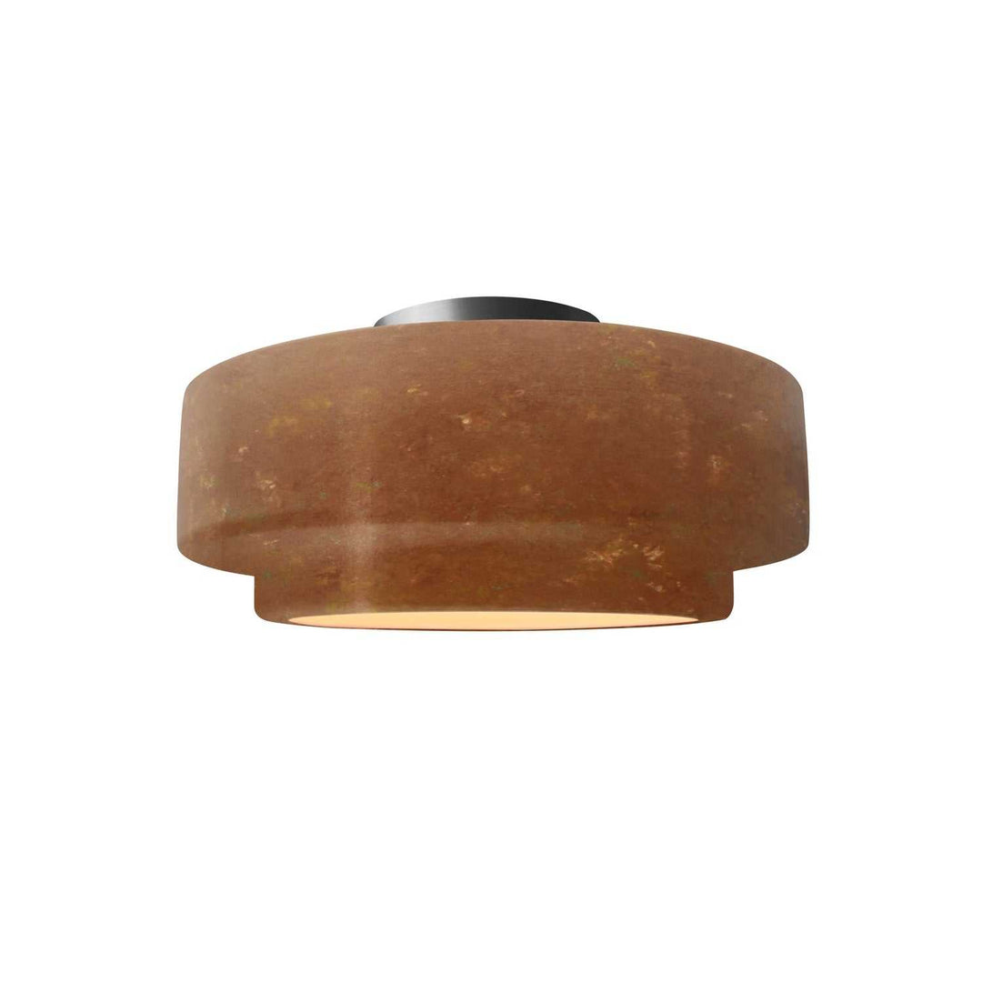 Radiance Collection One Light Semi-Flush Mount in Brushed Nickel Justice Designs