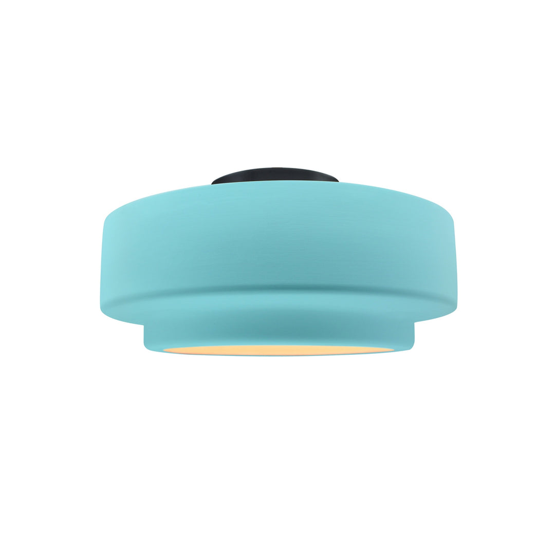 Justice Designs - CER-6360-RFPL-MBLK - One Light Semi-Flush Mount - Radiance Collection - Matte Black
