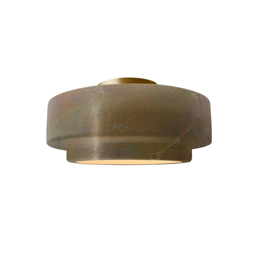 Radiance Collection One Light Semi-Flush Mount in Brushed Brass Justice Designs