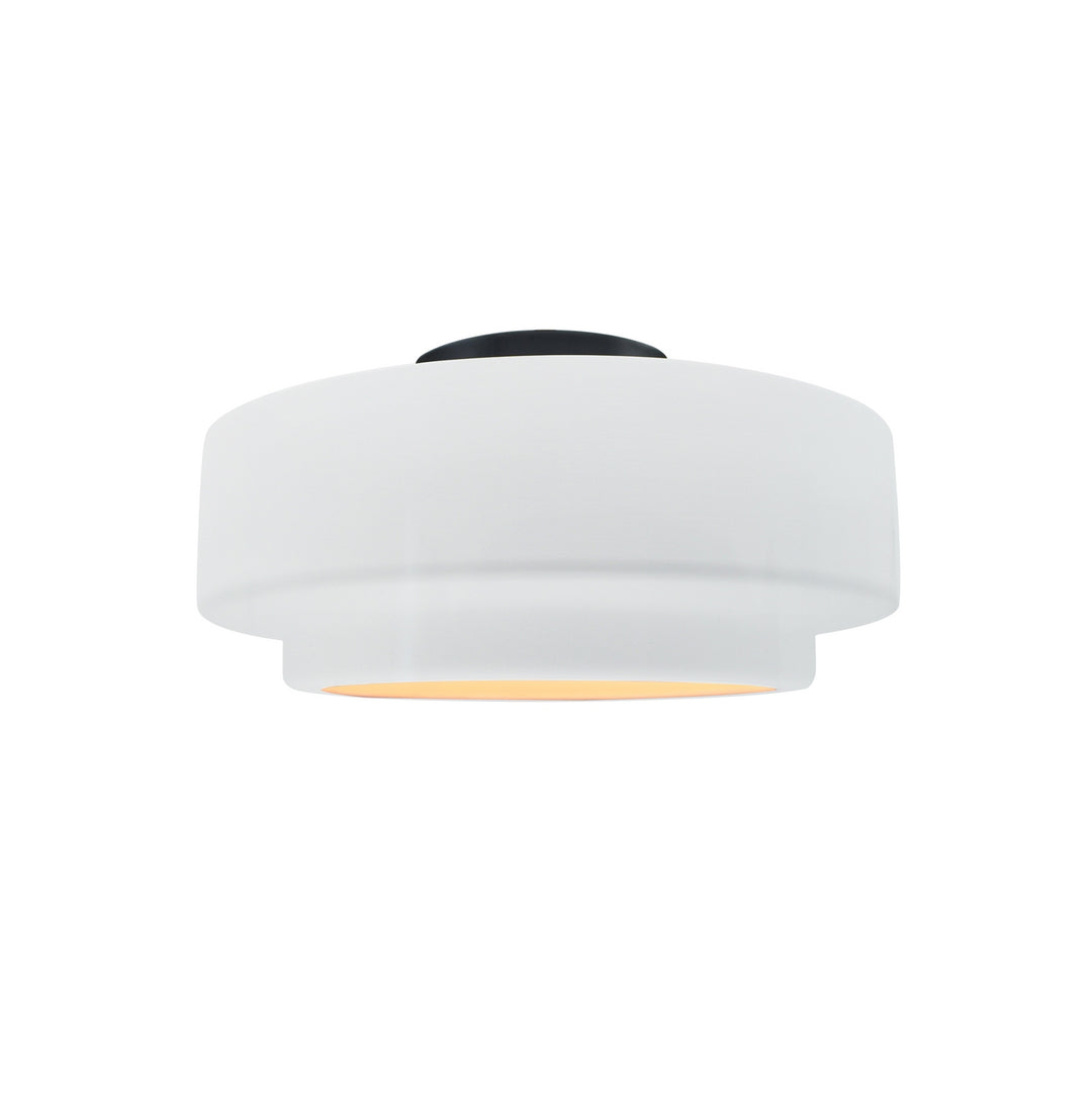 Justice Designs - CER-6360-WTWT-MBLK - One Light Semi-Flush Mount - Radiance Collection - Matte Black