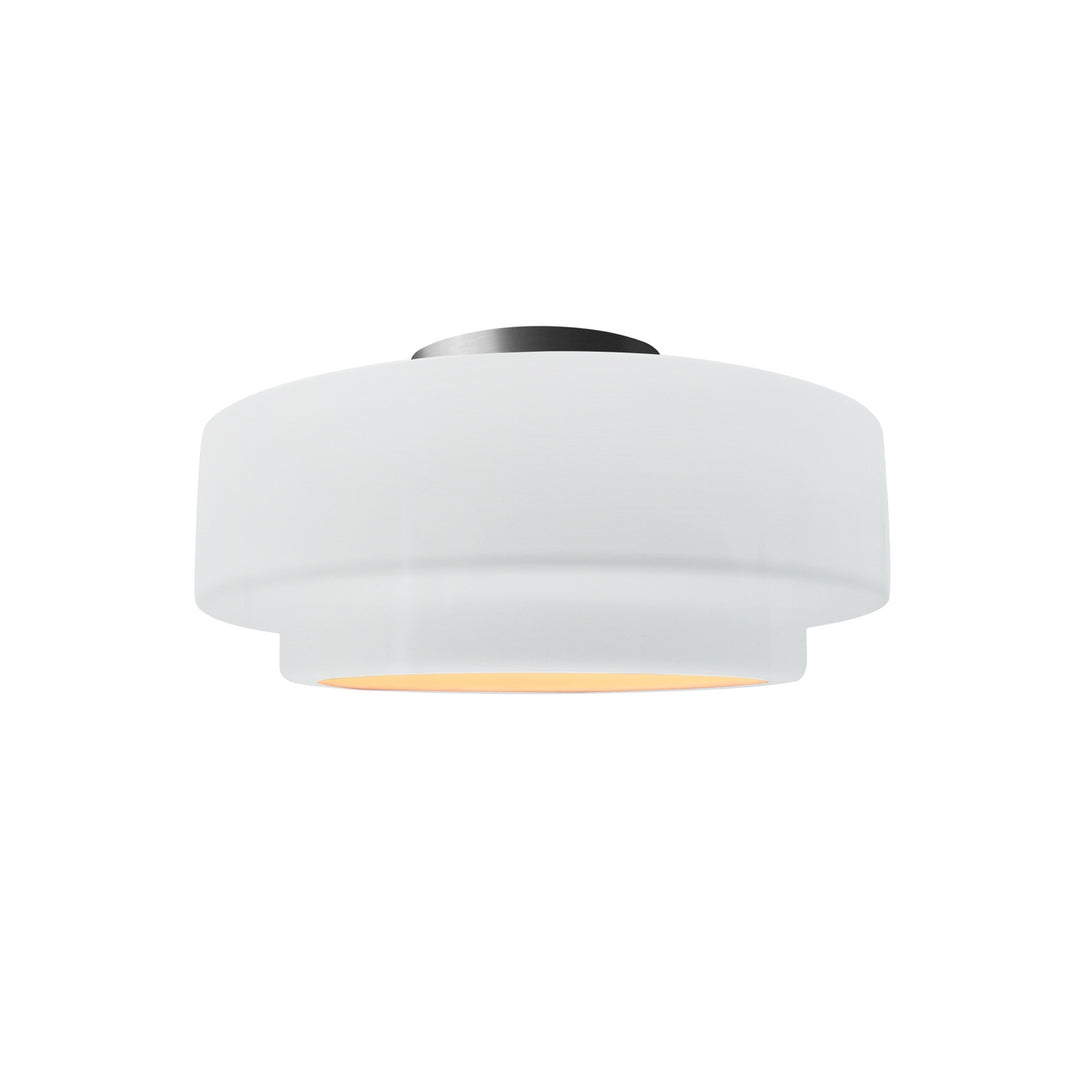 Justice Designs - CER-6360-WTWT-NCKL - One Light Semi-Flush Mount - Radiance Collection - Brushed Nickel