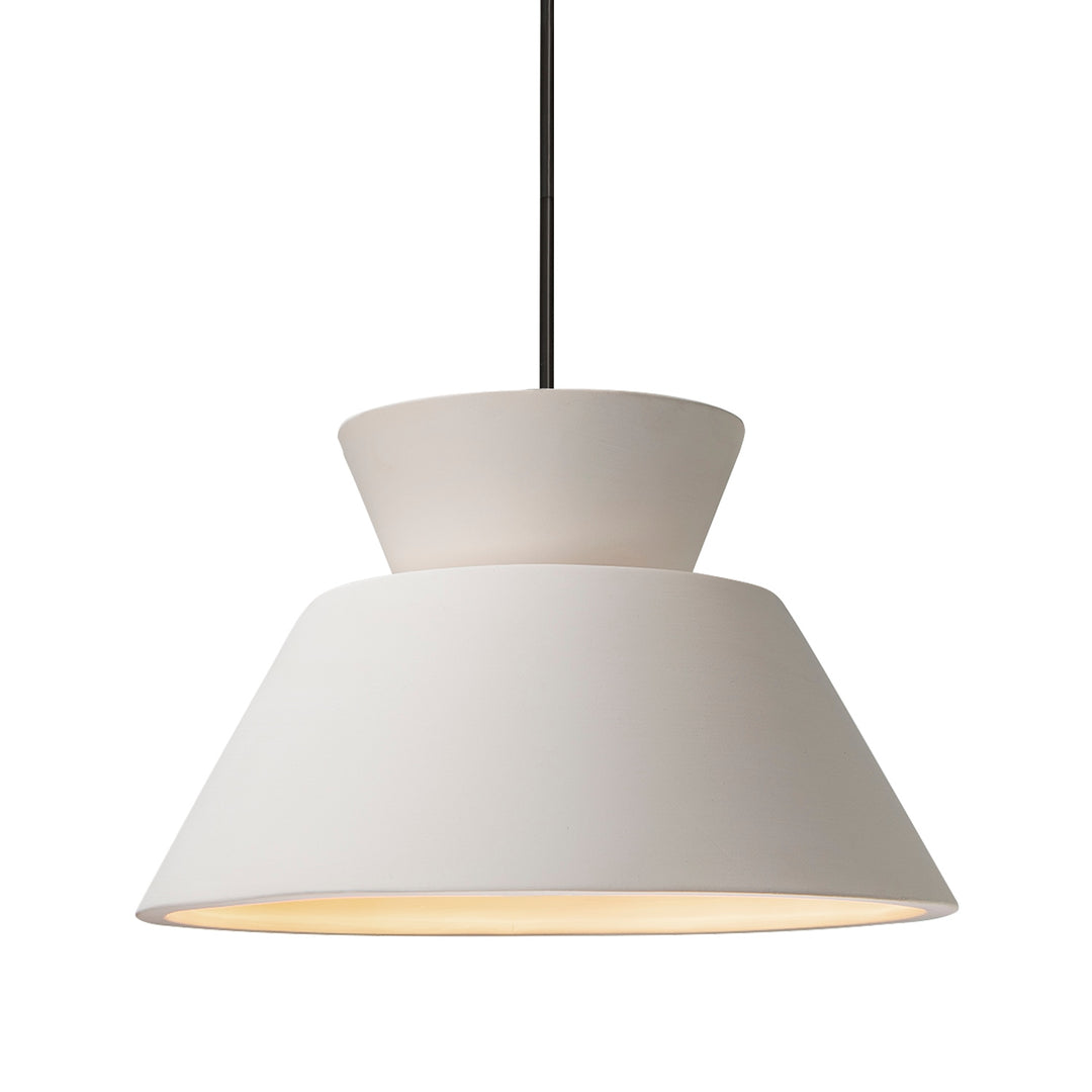 Justice Designs - CER-6423-BIS-MBLK-RIGID - One Light Pendant - Radiance Collection - Matte Black