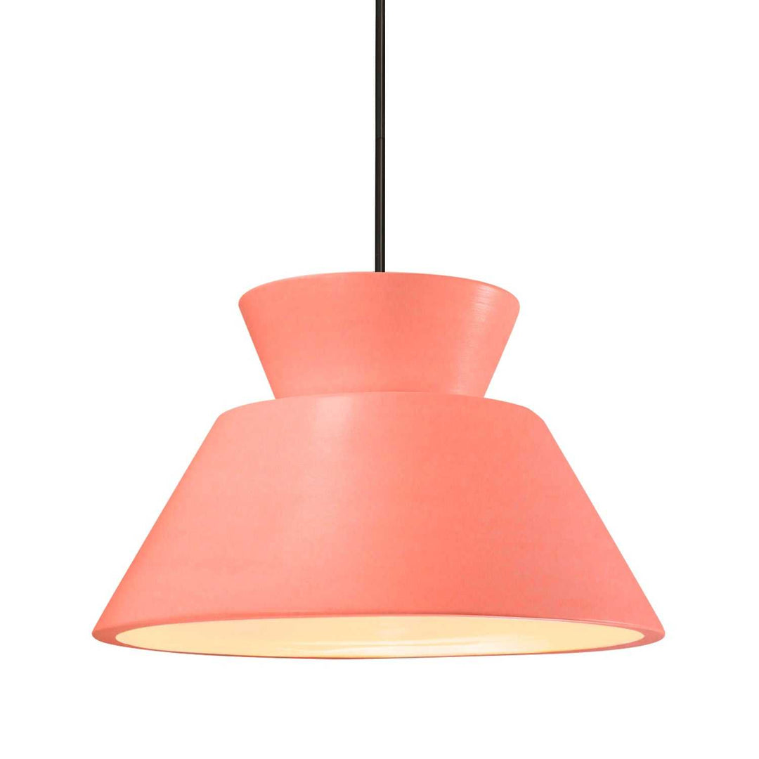 Radiance Collection One Light Pendant in Matte Black Justice Designs