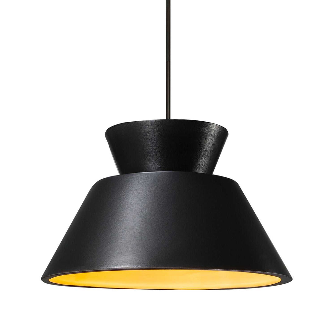 Radiance Collection One Light Pendant in Matte Black Justice Designs