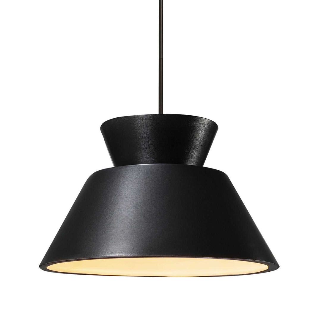 Radiance Collection One Light Pendant in Matte Black Justice Designs