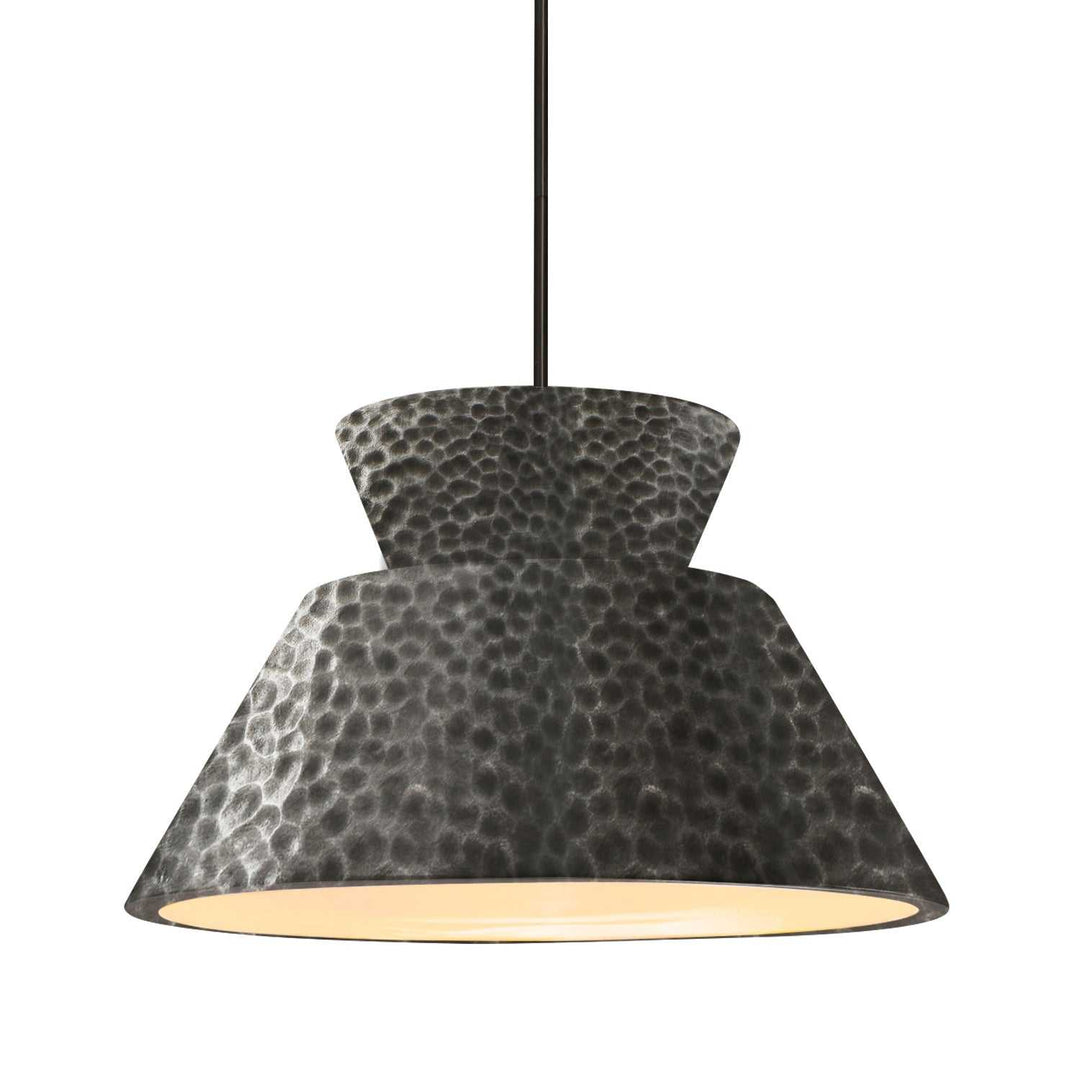 Radiance Collection One Light Pendant in Matte Black Justice Designs