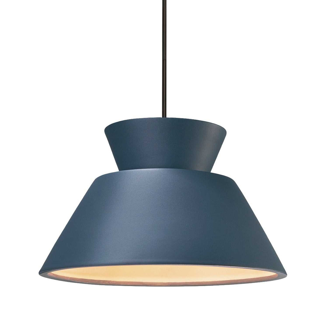 Radiance Collection One Light Pendant in Matte Black Justice Designs