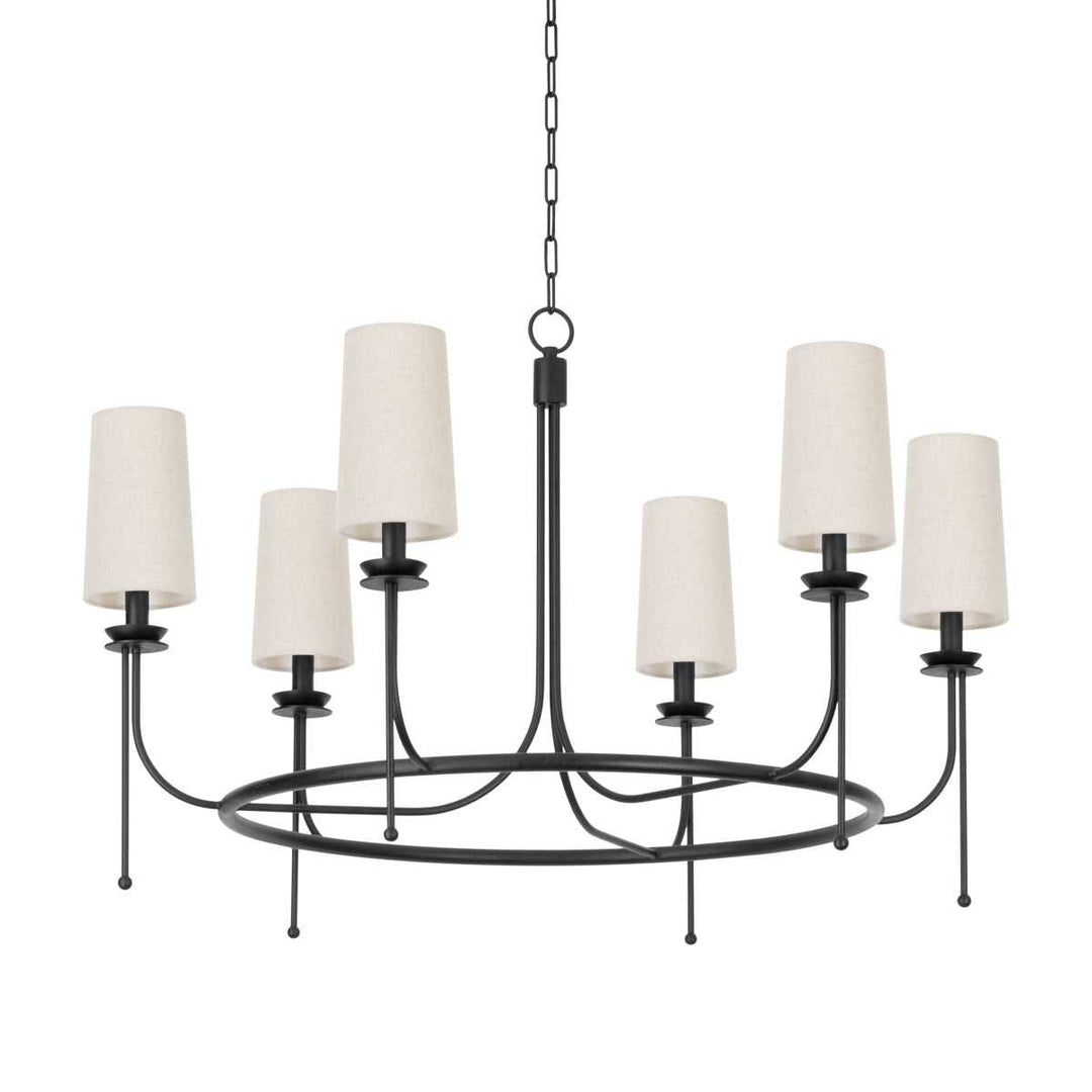 Troy Lighting Canada - F1240-FOR - Six Light Chandelier - Calder - Forged Iron