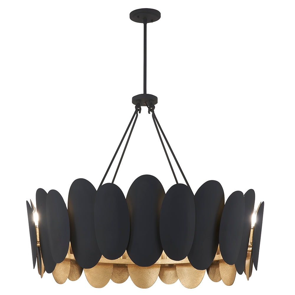Minka-Lavery - 1418-897 - 12 Light Pendant - Vailen - Dark Matte Black ...