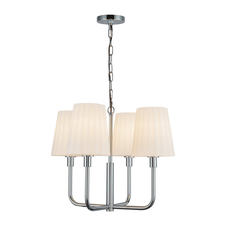 Alora Canada - CH628423CHOP - Four Light Chandelier - Plisse - Chrome/Opal Matte Glass
