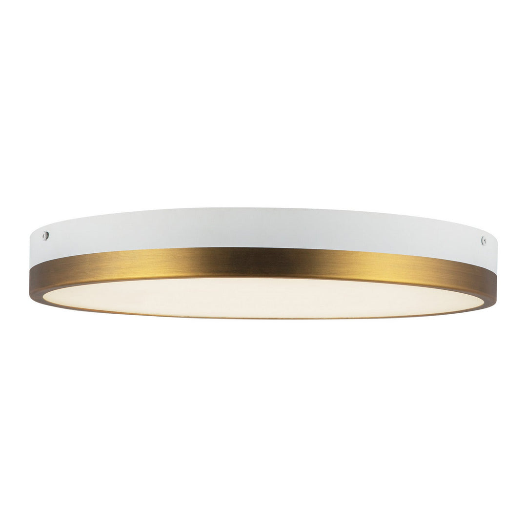 Adelaide LED Flush Mount in Aged Gold/White Alora Canada