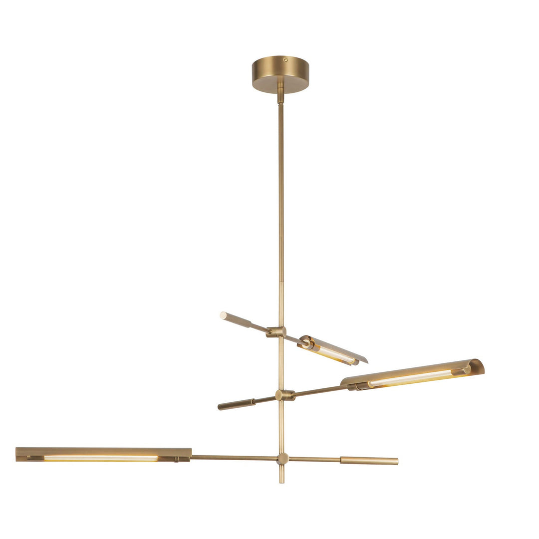 Astrid LED Pendant in Metal Shade/Vintage Brass Alora Canada