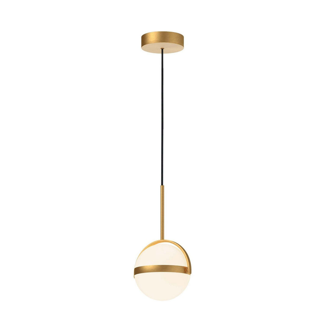 Globo LED Pendant in Brushed Gold Alora Canada