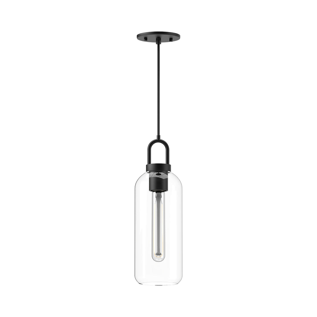 Alora Canada - PD401505MBCL - One Light Pendant - Soji - Clear Glass/Matte Black